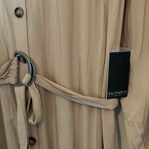 NEW -  Plus size button down Eloquii Dress with tags on 24